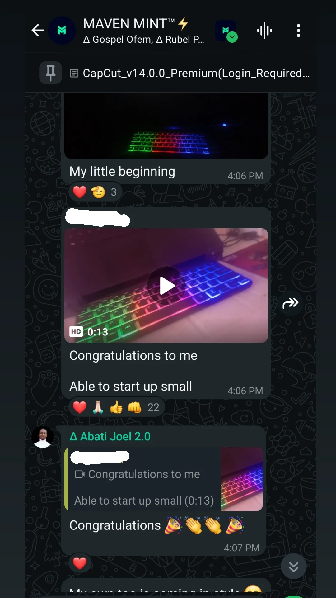 Student workspace screenshot