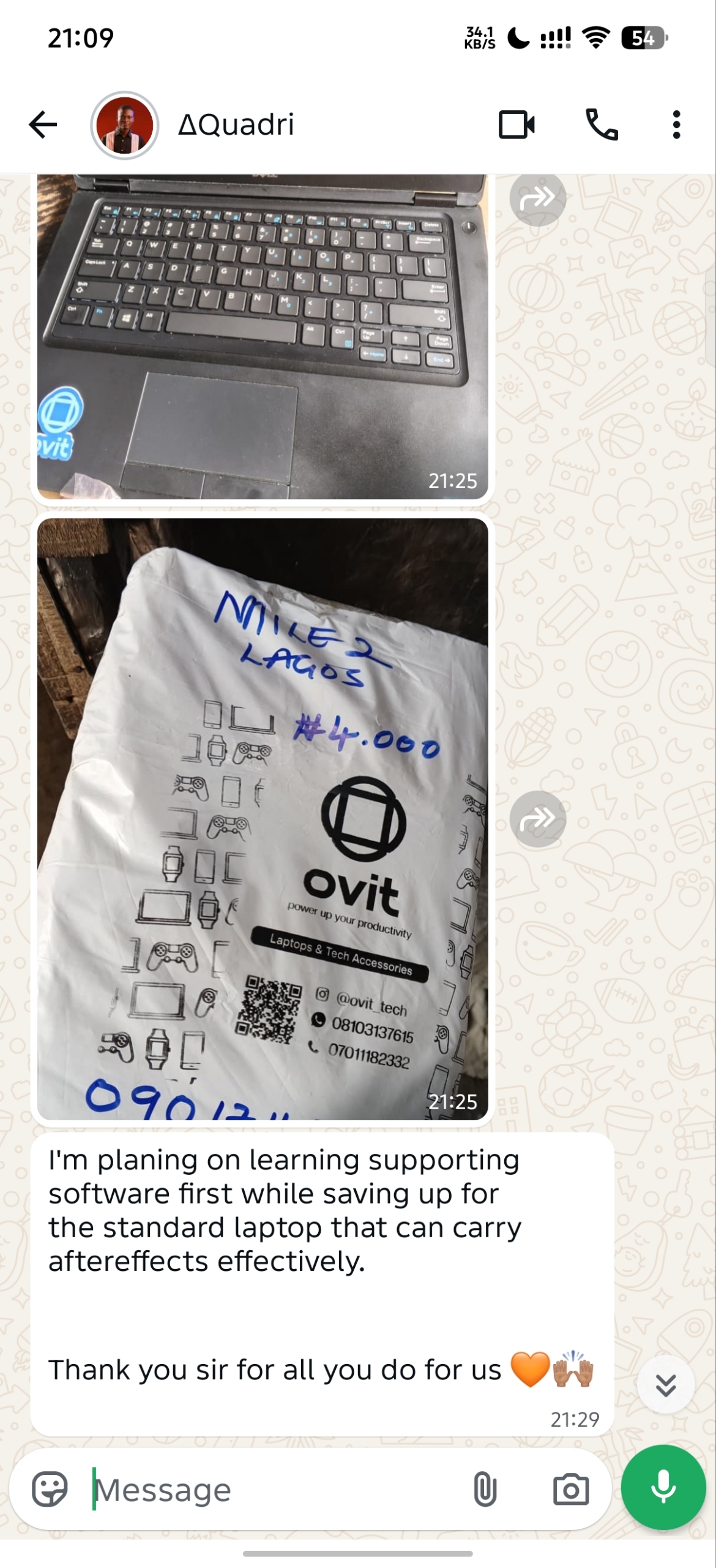 Quadri laptop screenshot